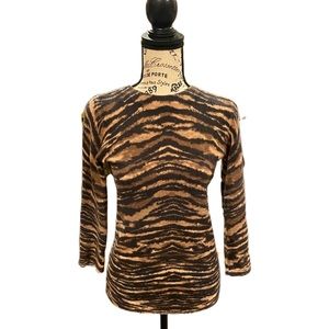 🎉SALE🎉 4 FOR $15! Cashmere animal print Talbots sweater size small